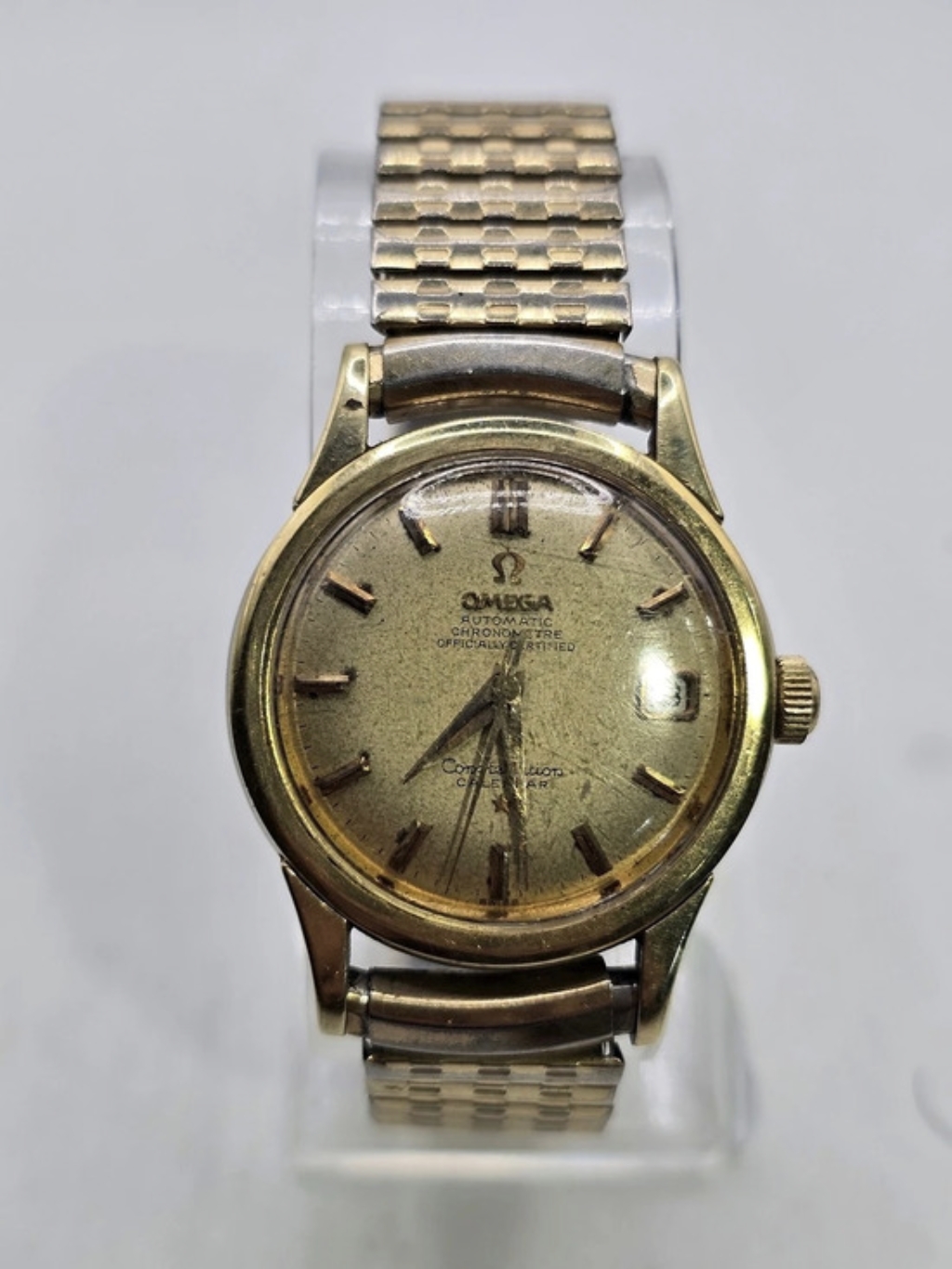 Omega Constellation Calendar Automatic Chronometer Gold Silver Watch